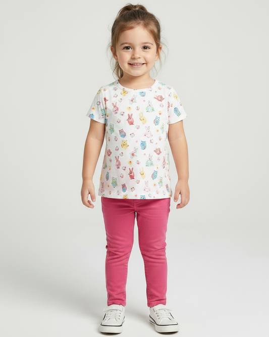 Fuchsia Skinny Jeans for Baby Girls