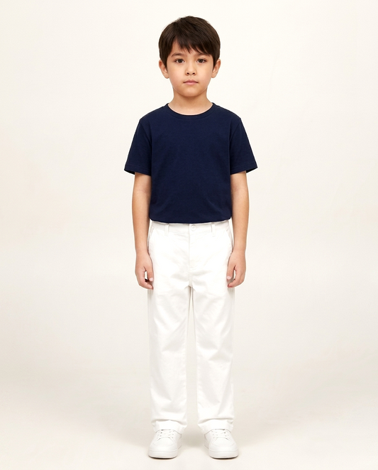 Relaxed Fit White Jeans