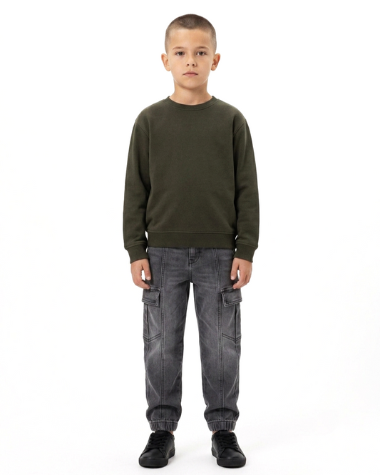 Grey Cargo Jeans