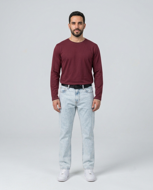 Light Blue Straight Fit Jeans