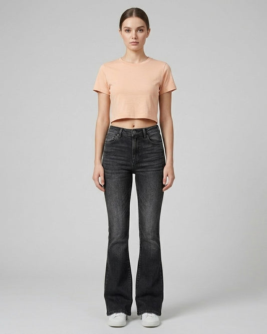 Dark Grey Boot-Cut Women's Jeans