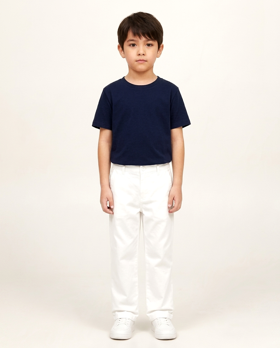 Relaxed Fit White Jeans