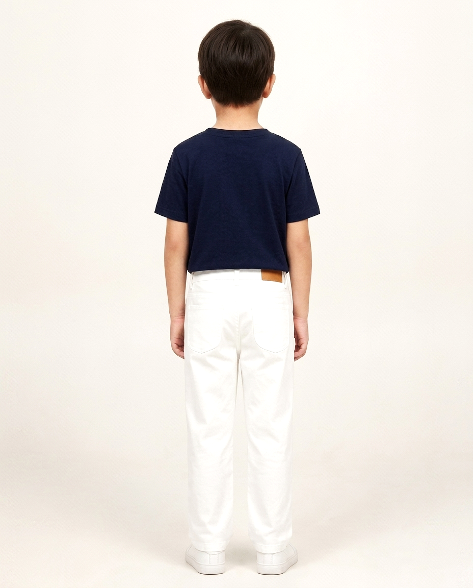 Relaxed Fit White Jeans