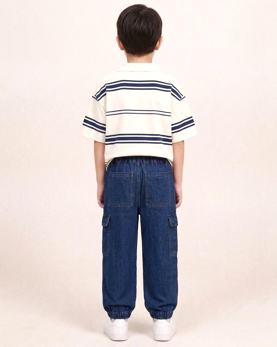 Dark Blue Cargo Jeans