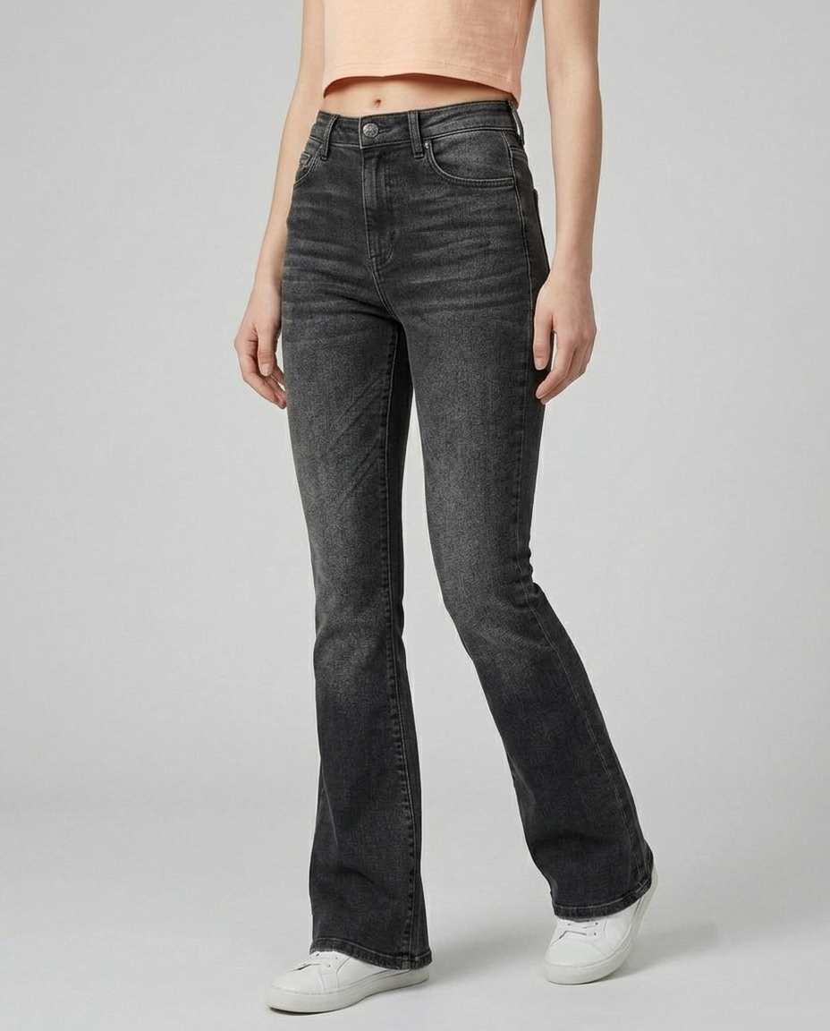 Dark Grey Boot-Cut Women's Jeans