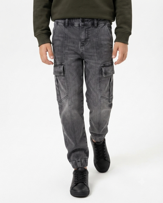 Grey Cargo Jeans
