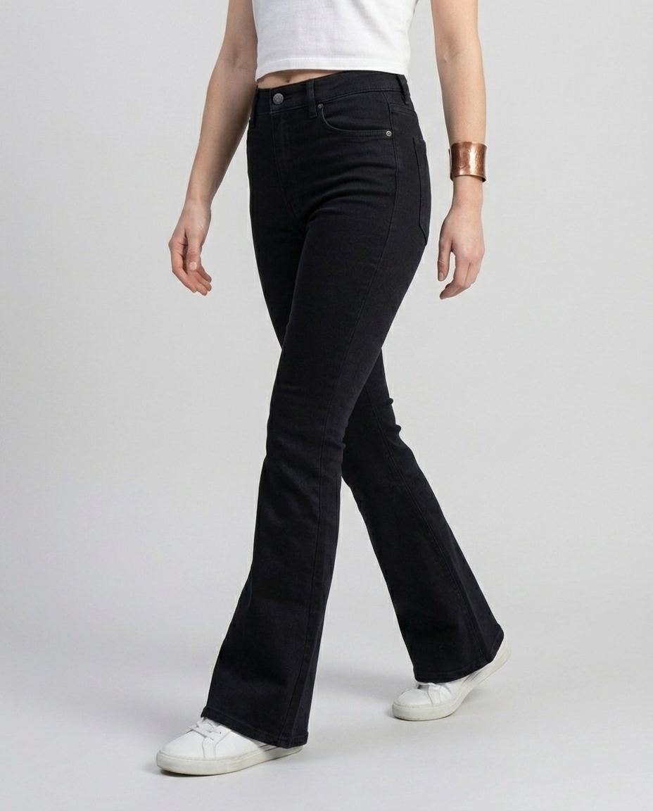 Black Flared Jeans