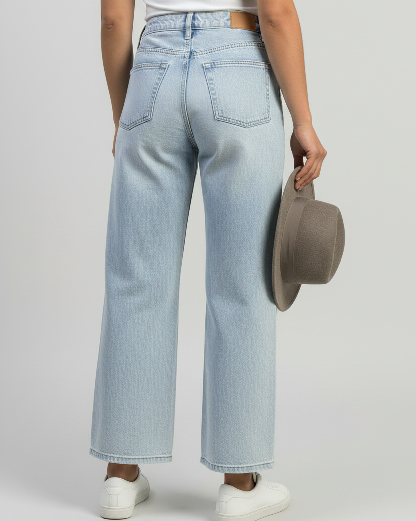 Light Wash Wide Leg Jeans