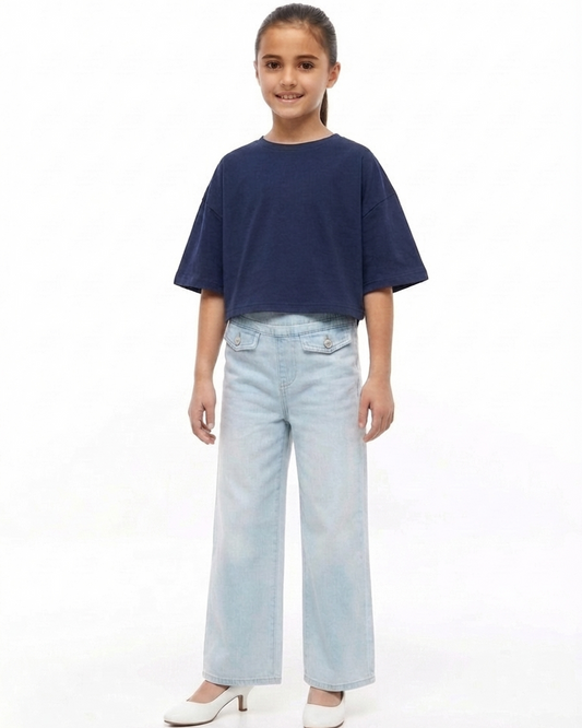Light Wash Wide Leg Jeans