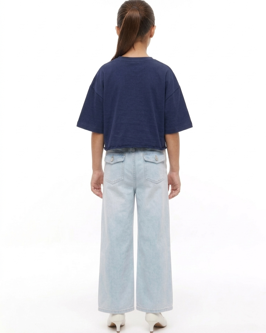 Light Wash Wide Leg Jeans