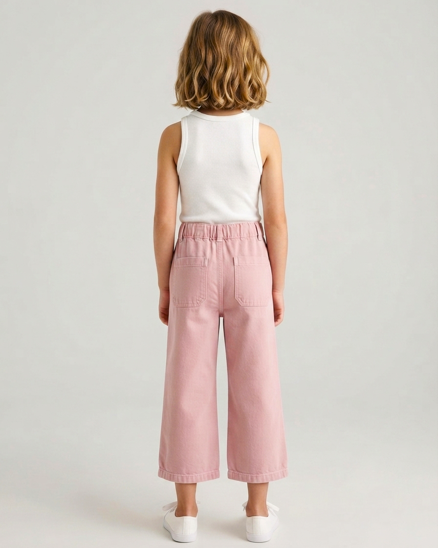 Dusty Pink Drawstring Jeans