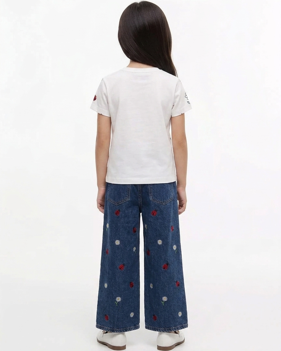 Flare Embroidery Jeans