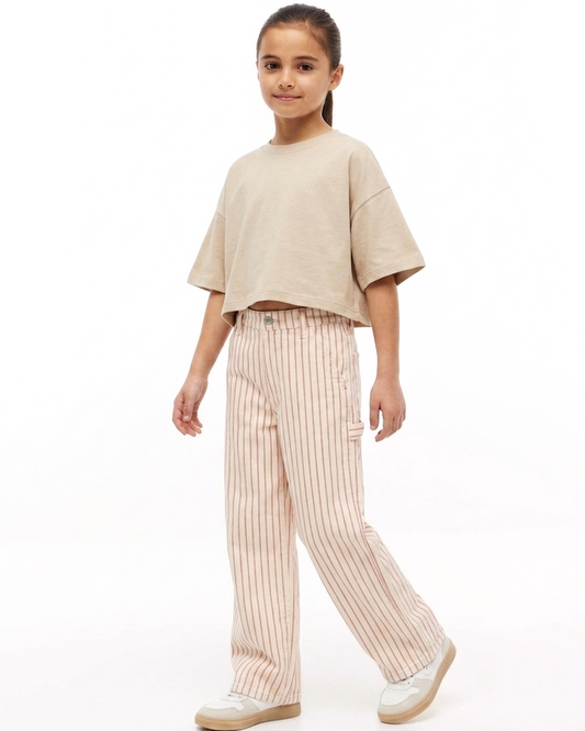 Yarn Dyed Wide Leg Jeans