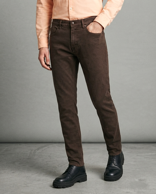 Men's Dark Brown Slim Fit Jeans