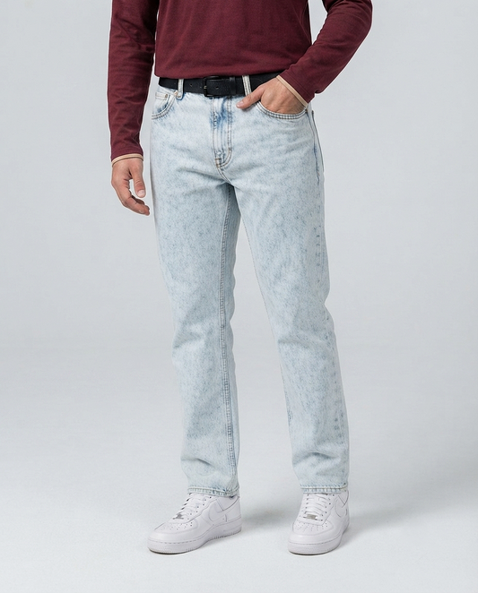 Light Blue Straight Fit Jeans