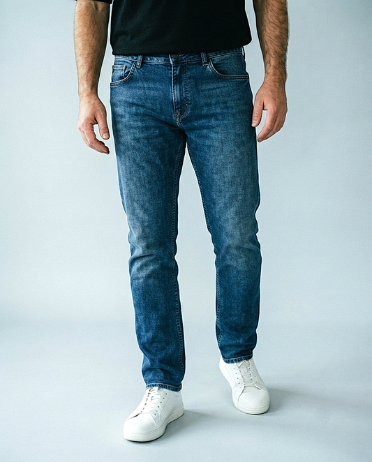 Dark Blue Straight Fit Jeans