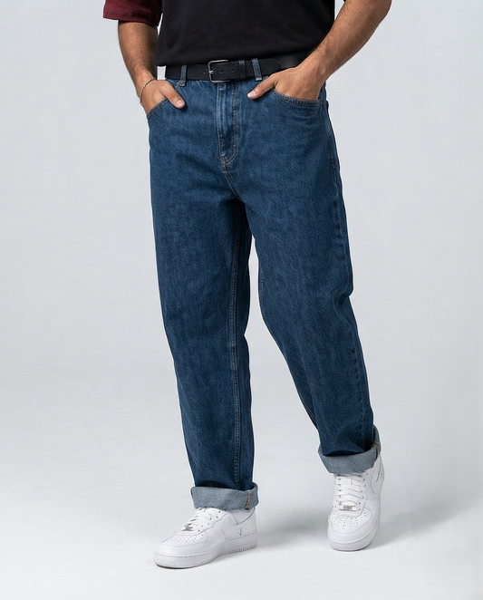 Stone Wash Blue Jeans