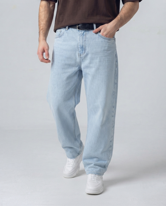 Sun Wash - Light Blue Baggy Jeans