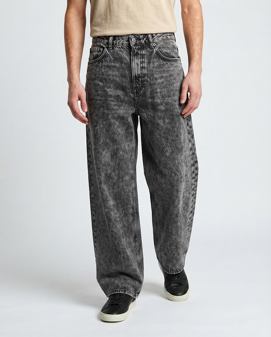 Acid Wash Grey Denim Pant