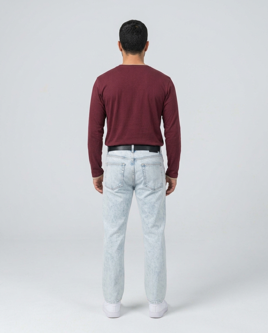 Light Blue Straight Fit Jeans