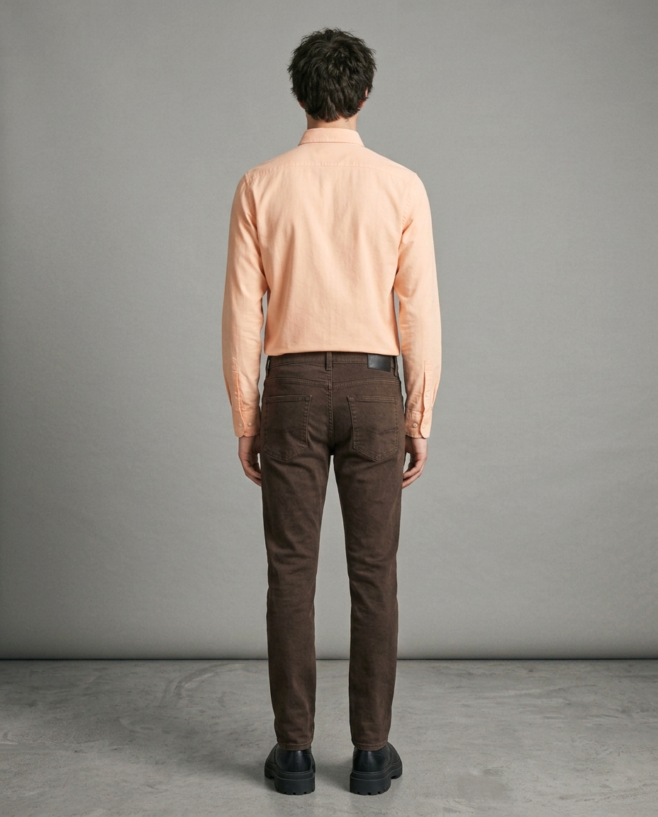 Men's Dark Brown Slim Fit Jeans