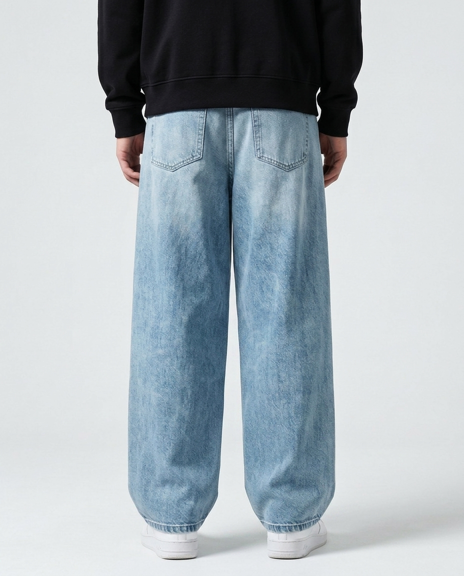 Men's Light Blue Baggy Jeans