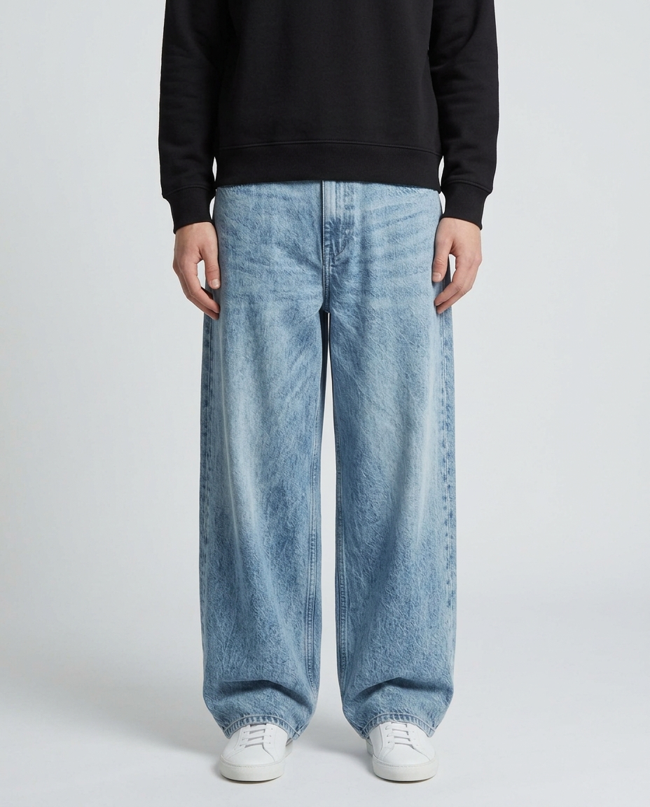 Men's Light Blue Baggy Jeans