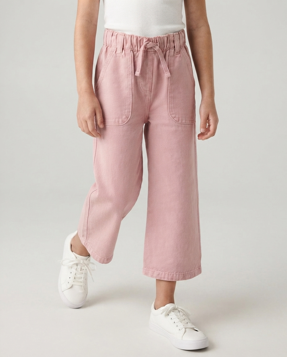 Dusty Pink Drawstring Jeans