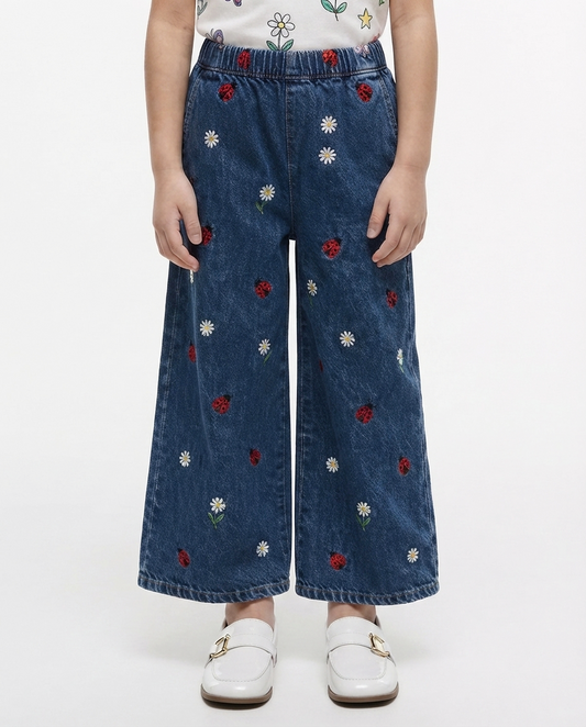 Flare Embroidery Jeans