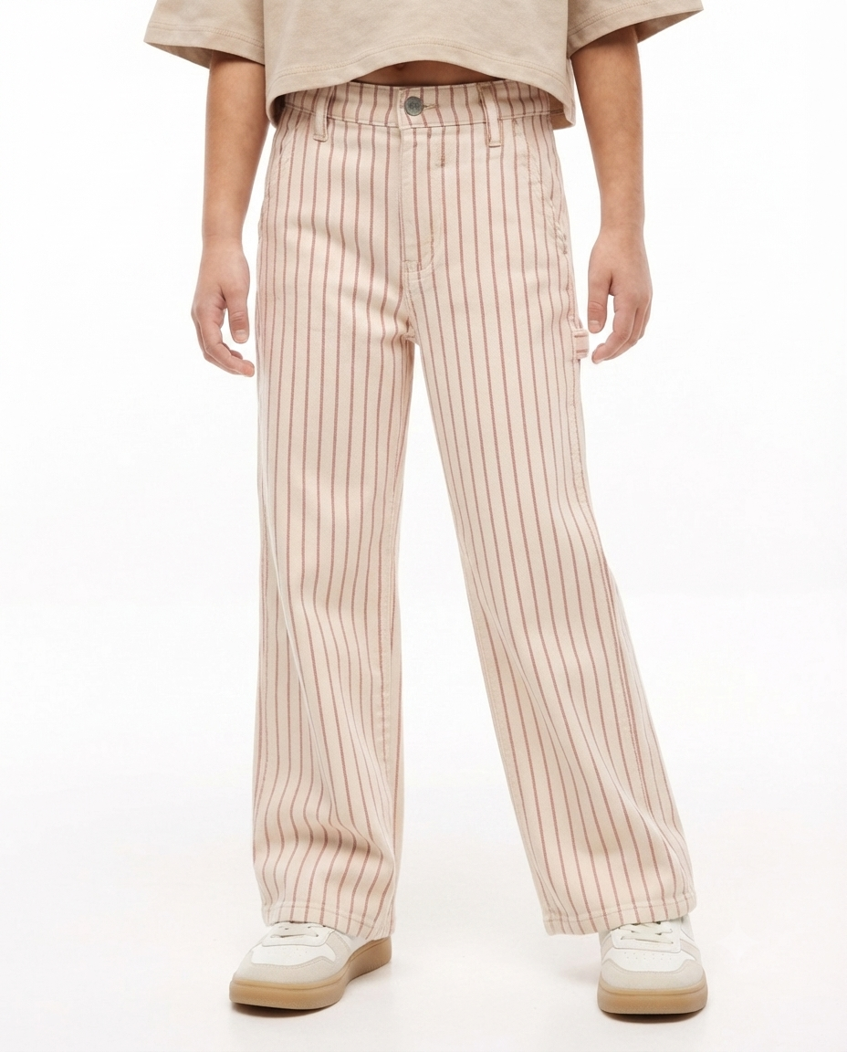 Yarn Dyed Wide Leg Jeans