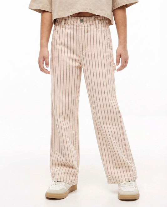 Yarn Dyed Wide Leg Jeans