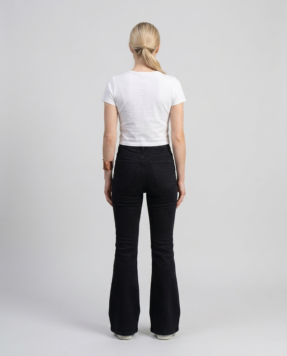 Black Flared Jeans