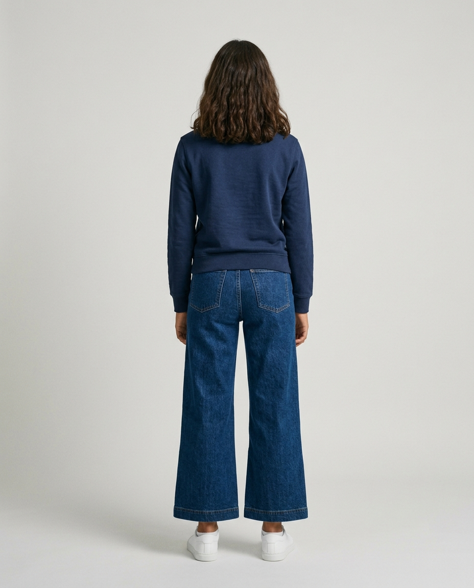 High-Rise Wide-Leg Cropped Jeans