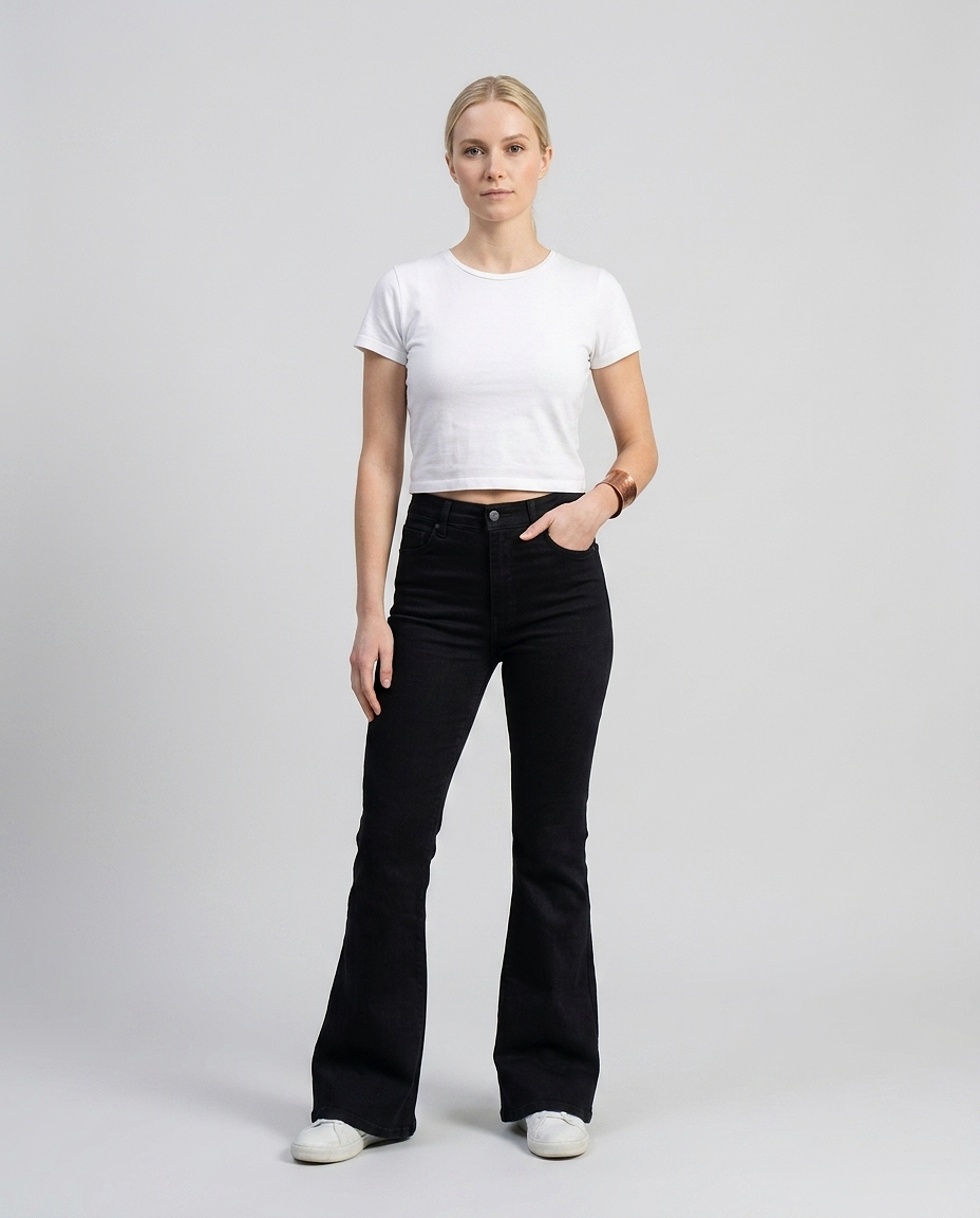 Black Flared Jeans