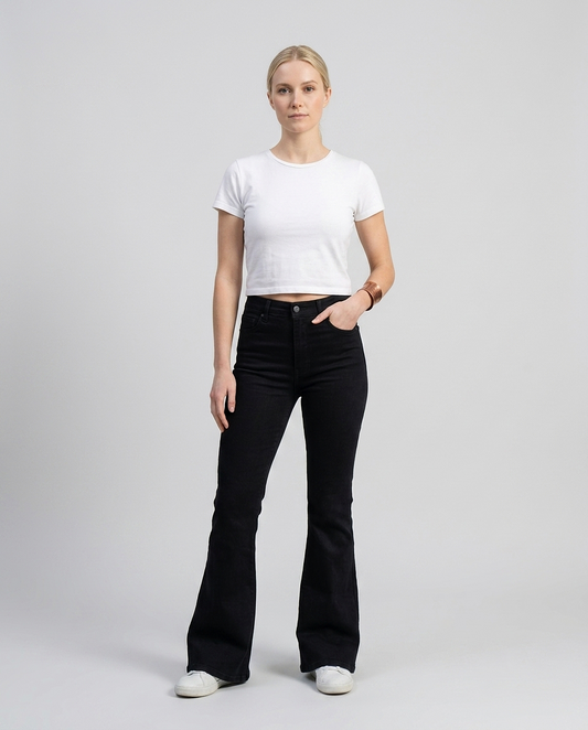 Black Flared Jeans