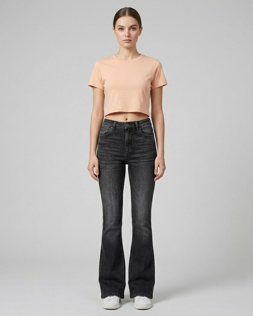Dark Grey Boot-Cut Women's Jeans