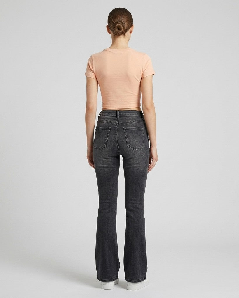 Dark Grey Boot-Cut Women's Jeans