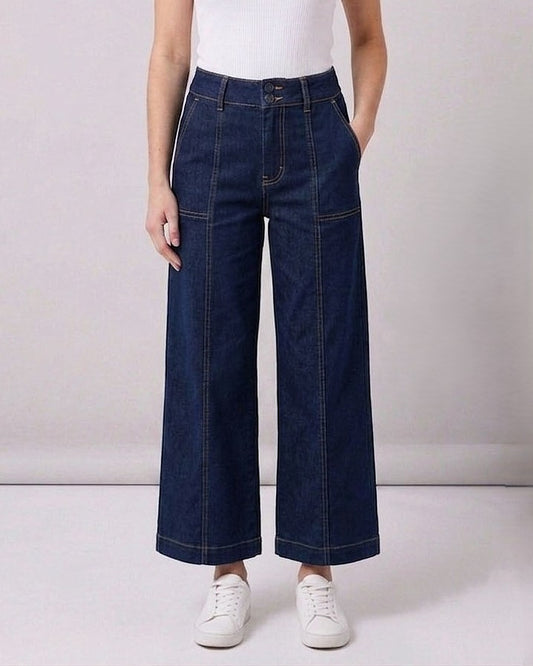 Women's Cropped Jeans With Deco-Stitch